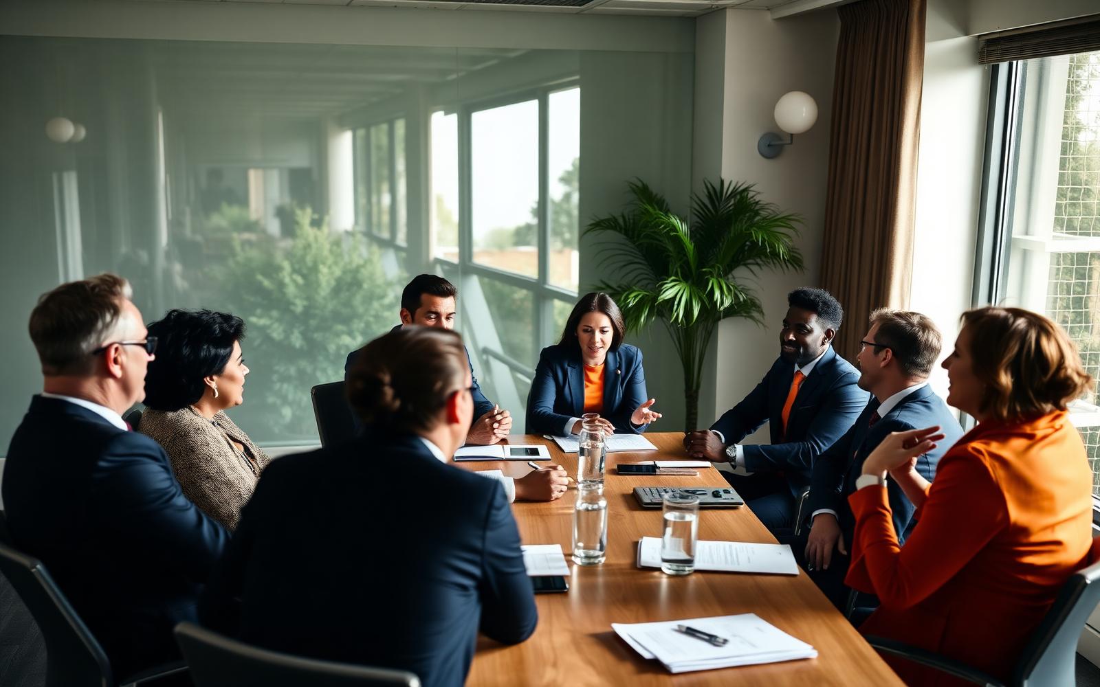 Executive leadership team in a strategy session